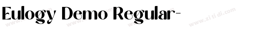 Eulogy Demo Regular字体转换